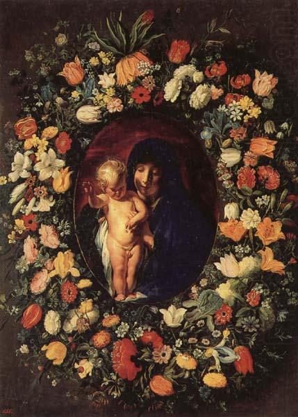 Madonna and  Child Wreathed wih Flowers, Jacob Jordaens